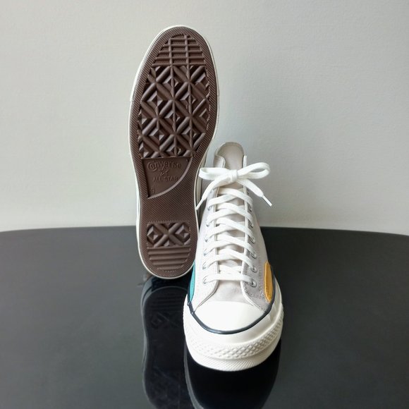 Converse Men's Chuck 70 Color Block in Nice Looking String/Algae Coast/Orange - Picture 11 of 12